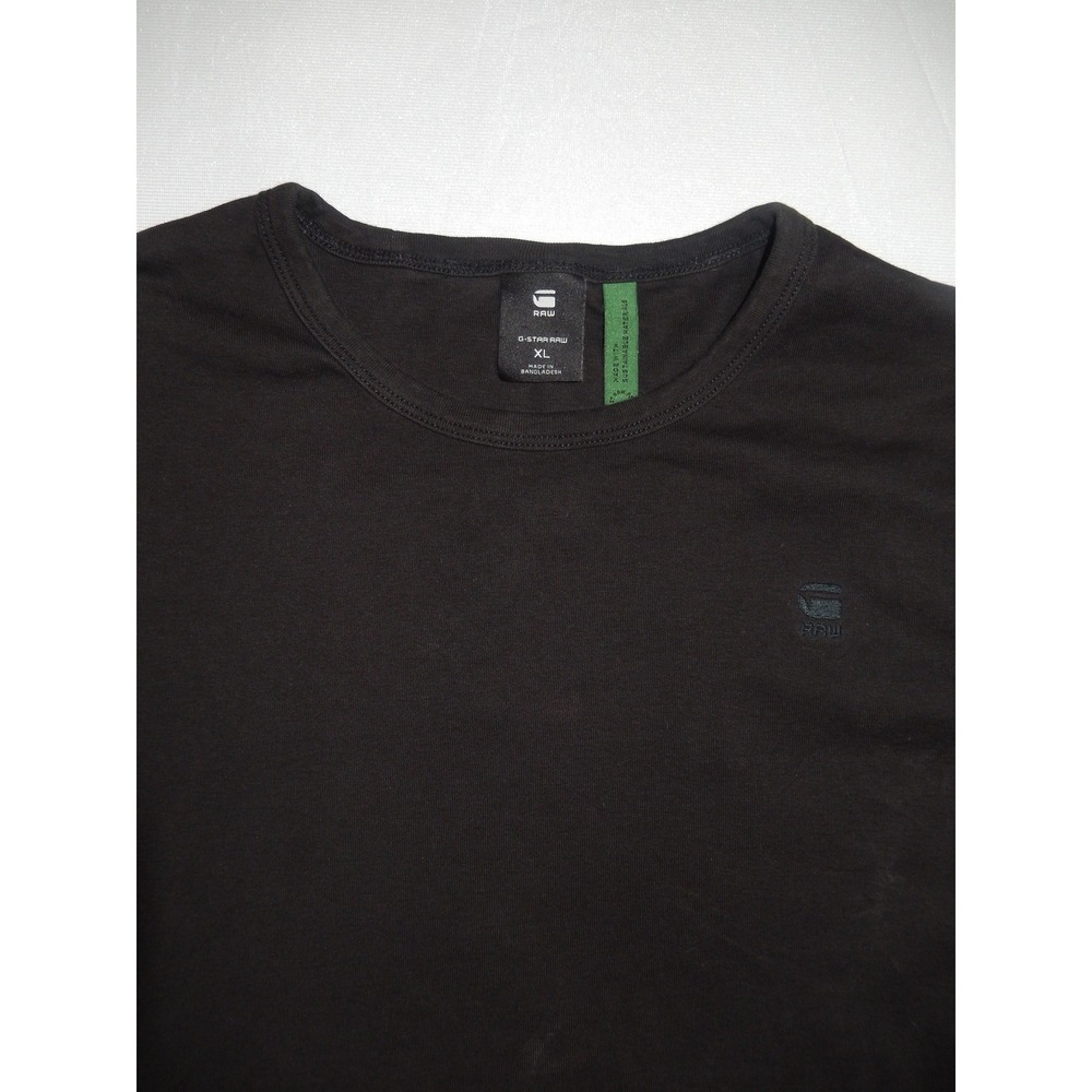 G-Star Raw Black Crew Neck T-Shirt Sustainable Materials Logo Mens XL - Picture 2 of 6